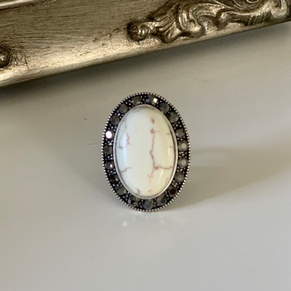 Oval Statement Ring - image 1